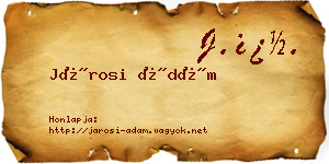 Járosi Ádám névjegykártya